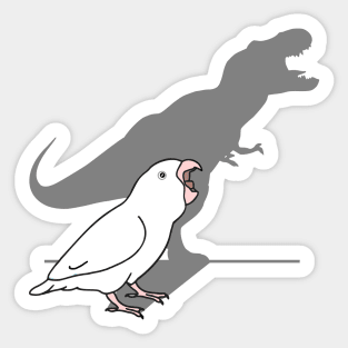 T-rex shadow - white parrotlet Sticker